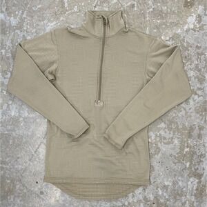 US Army Shirt Mid Weight‎ Cold Weather Men's XS Gen III 1/2 Zip Waffle Grid Knit